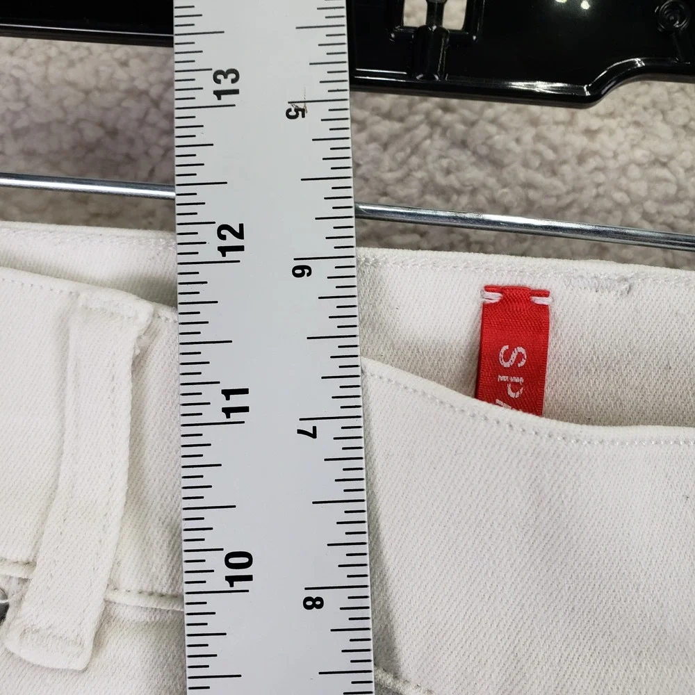 Spanx Flare Jeans Women Large White High Rise Stretch Shaping Bohemian